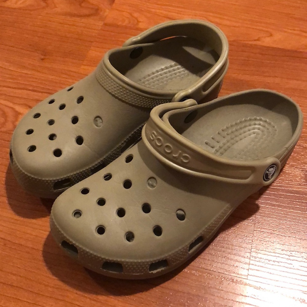 Beige Crocs